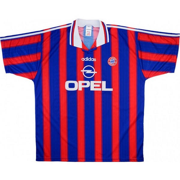 Maillot Football Bayern Munich Domicile Retro 1995 1997 Bleu Rouge